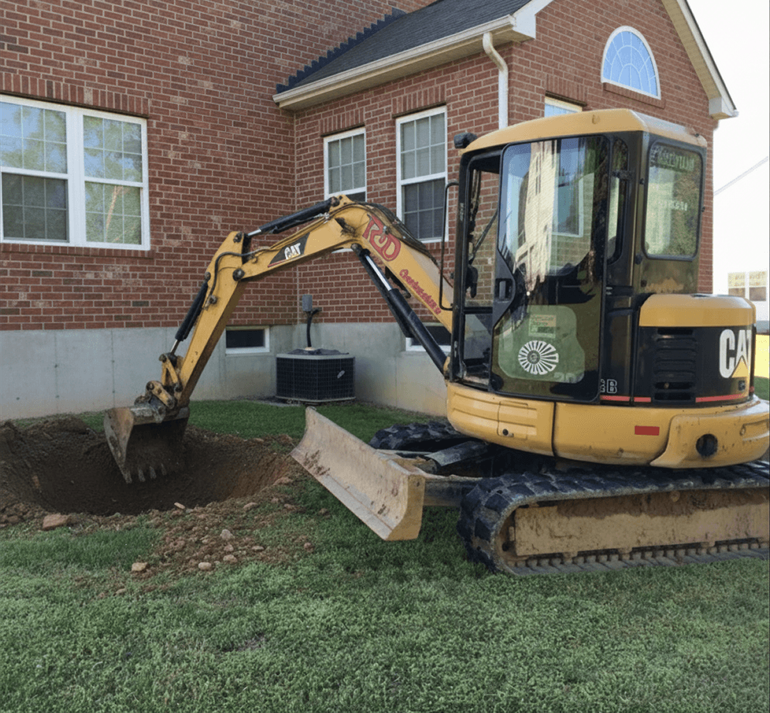 Excavation for a new basement entrance