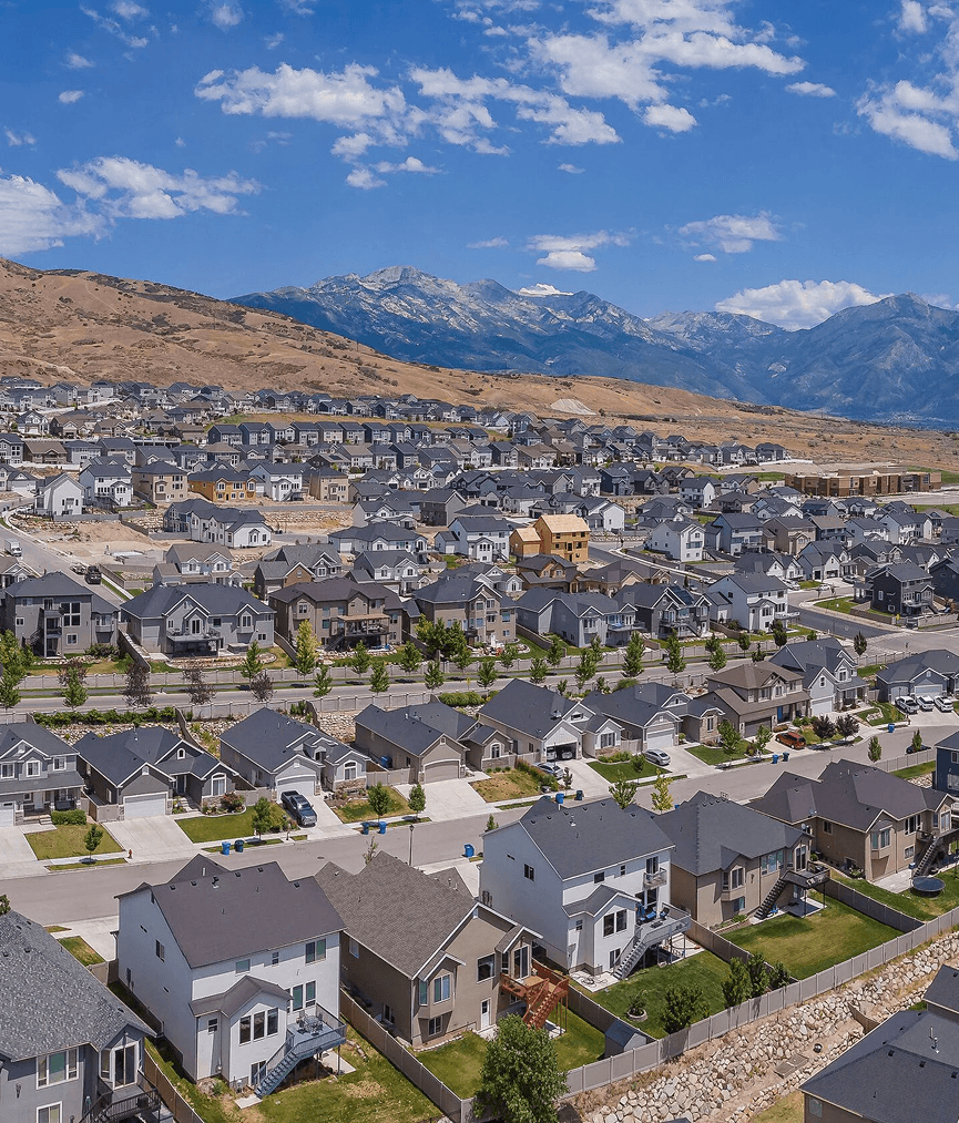 Neighborhood on the benches in Lehi, Utah
